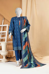 PRINTED KHADDAR STITCHED 3 PIECE