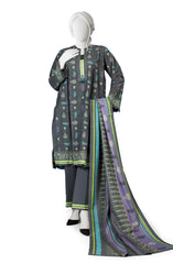 PRINTED KHADDAR STITCHED3 PIECE