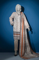 WINTER'23 WOMEN PRINTED KHADDAR 3PC UNSTITCHED