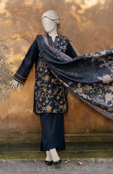 EMBROIDERED KHADDAR 3PCS UNSTITCHED