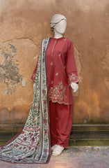 EMBROIDERED KHADDAR 3PCS UNSTITCHED