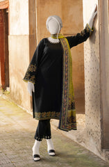 EMBROIDERED KHADDAR 3PCS UNSTITCHED