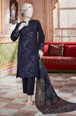 EMBROIDERED KHADDAR 3PCS UNSTITCHED