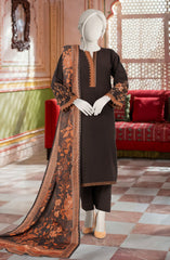 EMBROIDERED KHADDAR 3PCS UNSTITCHED
