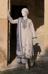 EMBROIDERED KHADDAR 3PCS UNSTITCHED