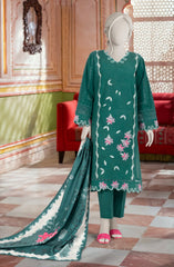 EMBROIDERED KHADDAR 3PCS UNSTITCHED