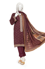 EMBROIDERED KHADDAR STITCHED 3 PIECE
