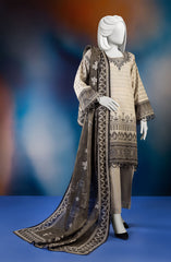 EMBROIDERY KHADDAR 3PC UNSTITCHED