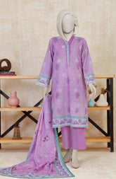 PRINTED KHADDAR STITCHED 3 PIECE