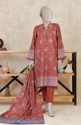 PRINTED KHADDAR STITCHED 3 PIECE