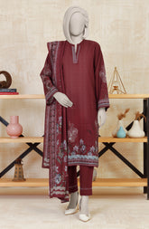 PRINTED KHADDAR STITCHED 3 PIECE