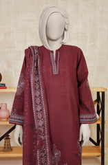 PRINTED KHADDAR STITCHED 3 PIECE