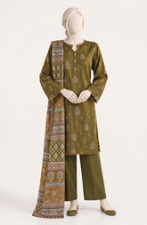 3 PIECE- PRINTED PREMIUM KHADDAR SUIT