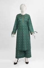 JASHAN E AZADI WOMEN 2PC STITCHED KURTI GREEN