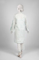 JASHAN E AZADI WOMEN 2PC STITCHED KURTI GREEN