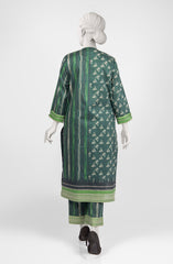 JASHAN E AZADI WOMEN 2PC STITCHED KURTI GREEN