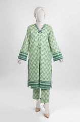 JASHAN E AZADI WOMEN 2PC STITCHED KURTI GREEN