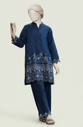 EMBROIDERED CAMBRIC STITCHED 2 PIECE