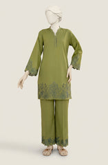 EMBROIDERED CAMBRIC STITCHED 2 PIECE