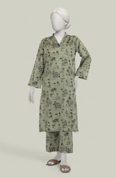 PRINTED CAMBRIC STITCHED 2 PIECE