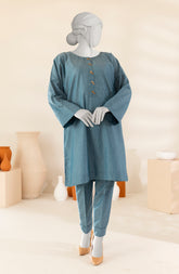 JACQUARD WOMEN STITCHED 2PC SUIT