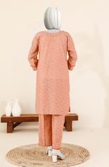 JACQUARD WOMEN STITCHED 2PC SUIT