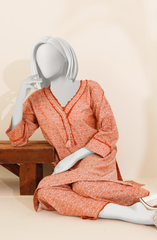 JACQUARD WOMEN STITCHED 2PC SUIT