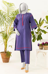 JACQUARD WOMEN STITCHED 2PC SUIT