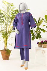 JACQUARD WOMEN STITCHED 2PC SUIT
