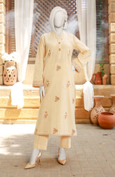 EMBROIDERED CROSS HATCH 2PCS UNSTITCHED