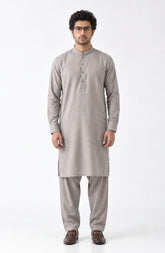 PASTEL-EARTH EMBROIDERED BLENDED KAMEEZ SHALWAR