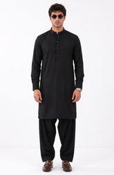BLACK BLENDED KAMEEZ SHALWAR