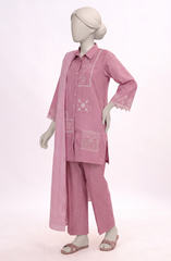 EMBROIDERED PRINTED CAMBRIC STITCHED 2 PIECE