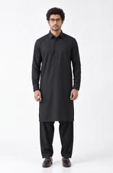 BLACK BLENDED KAMEEZ SHALWAR