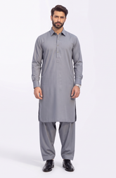 DIM-GREY BLENDED KAMEEZ SHALWAR