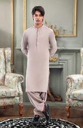TEA-PINK EMBROIDERED KAMEEZ SHALWAR