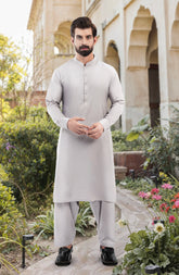 SLATE-GREY KAMEEZ SHALWAR