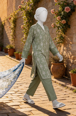 PRINTED TEXTURED LAWN 3PCS UNSTITCHED