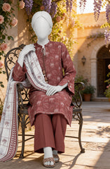 PRINTED TEXTURED LAWN 3PCS UNSTITCHED
