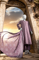EMBROIDERED PRINTED LAWN STITCHED 3 PIECE