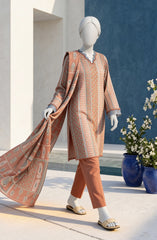 PRINTED TEXTURED LAWN 3PCS UNSTITCHED
