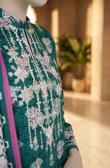 EMBROIDERED PRINTED CAMBRIC STITCHED 3 PIECE
