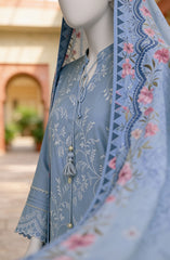EMBROIDERED CAMBRIC 3PCS UNSTITCHED