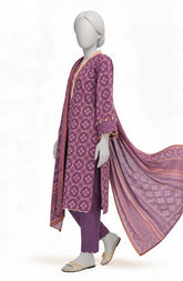 PRINTED TEXTURED LAWN 3PCS UNSTITCHED