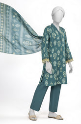 PRINTED TEXTURED LAWN 3PCS UNSTITCHED