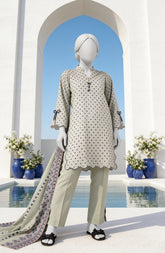 PRINTED TEXTURED LAWN 3PCS UNSTITCHED