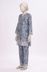 EMBROIDERED PRINTED CAMBRIC STITCHED 2 PIECE