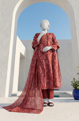 PRINTED TEXTURED LAWN 3PCS UNSTITCHED