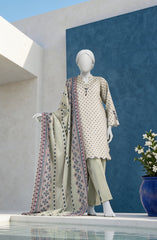 PRINTED TEXTURED LAWN 3PCS UNSTITCHED