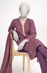 PRINTED TEXTURED LAWN 3PCS UNSTITCHED